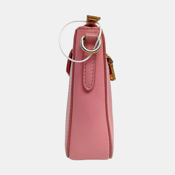 Saffiano Calfskin Shoulder Bag Pink