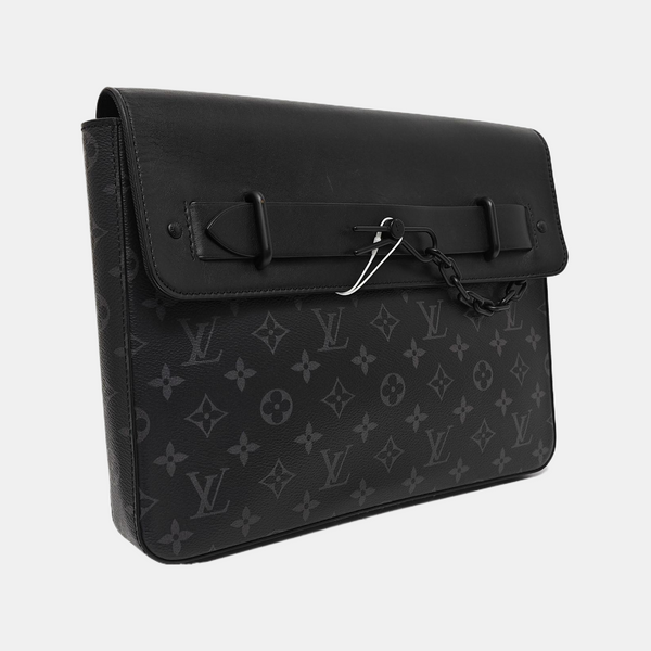 STEAMER Monogram Coated Canvas Black