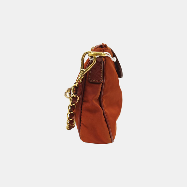 Nylon Shoulder Bag Orange