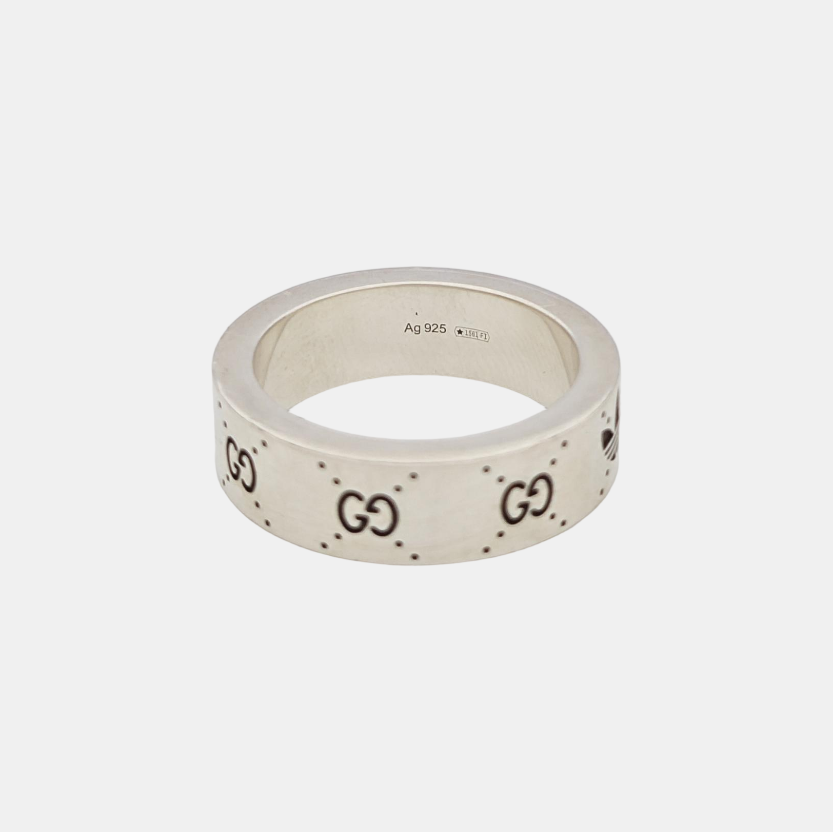 Adidas X Gucci 925 Sterling Silver Ring EU 52