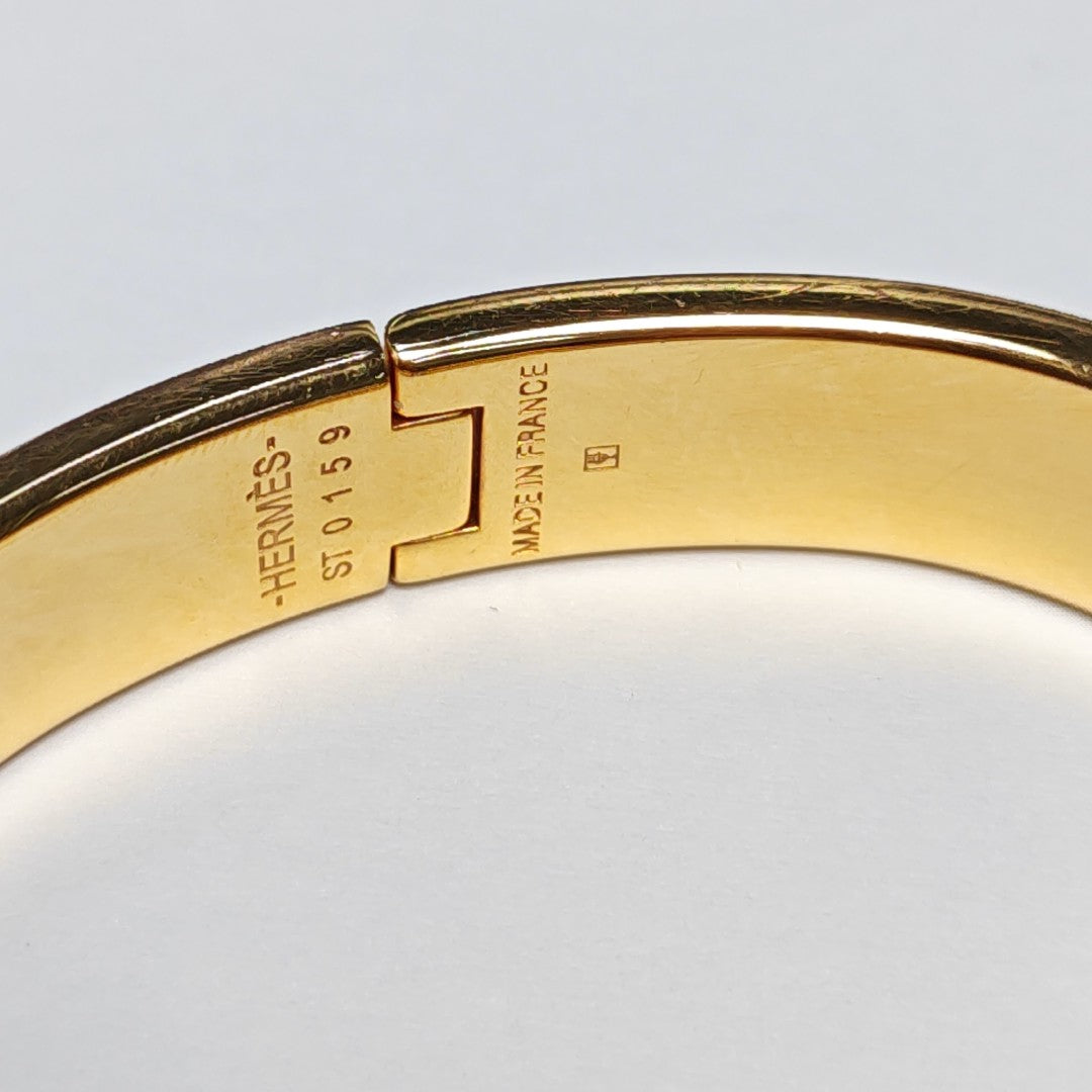 Clic H Metal Gold Bangle