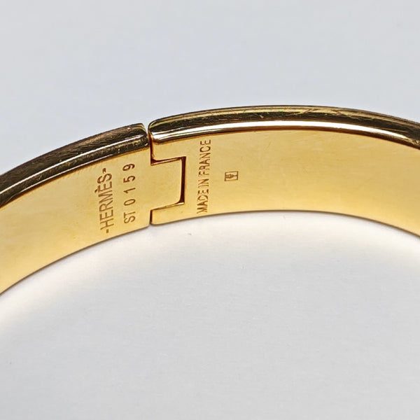 Clic H Metal Gold Bangle