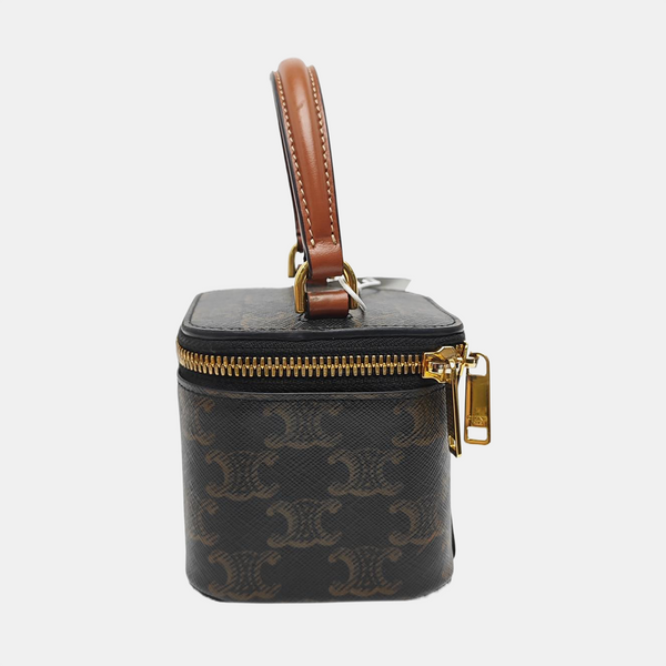 Coated Canvas Shoulder Bag Black