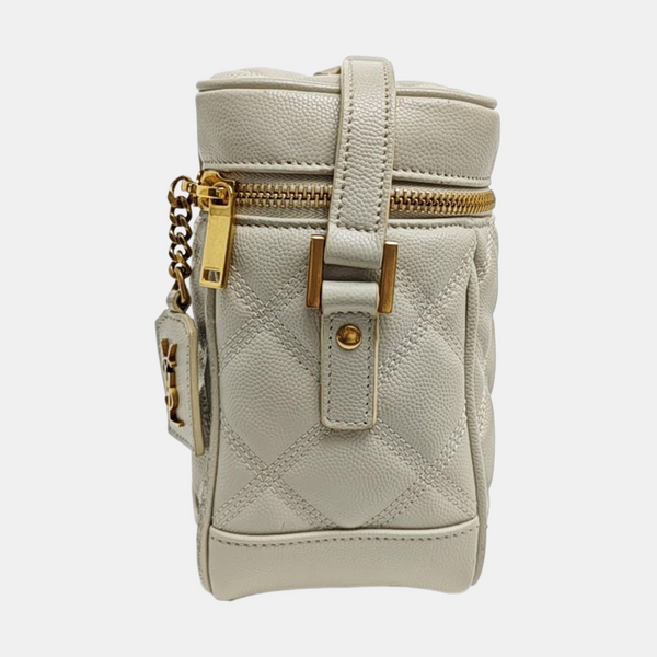80'S VANITY Quilted Calfskin White