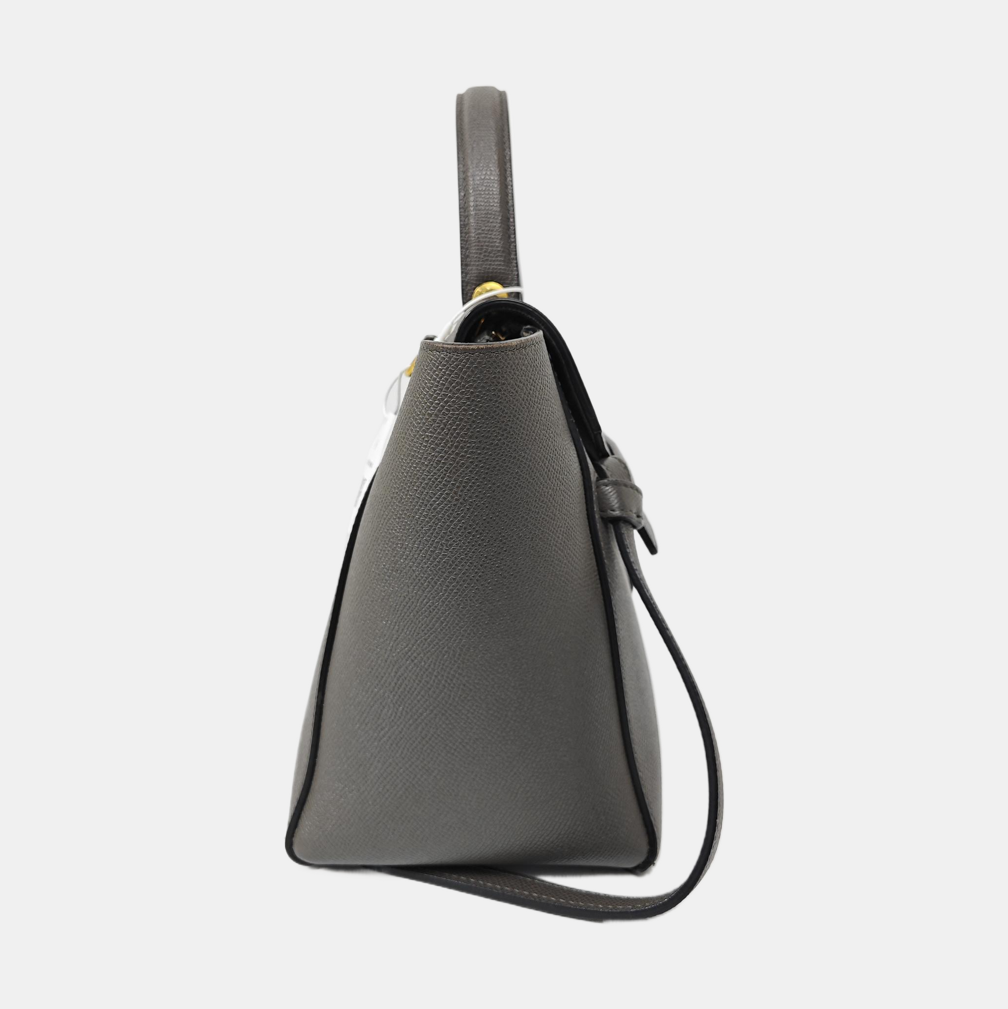 BELT Micro Calfskin Gray