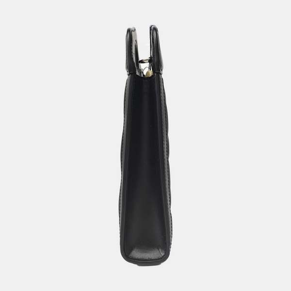 Quilted Calfskin Shoulder Bag Black