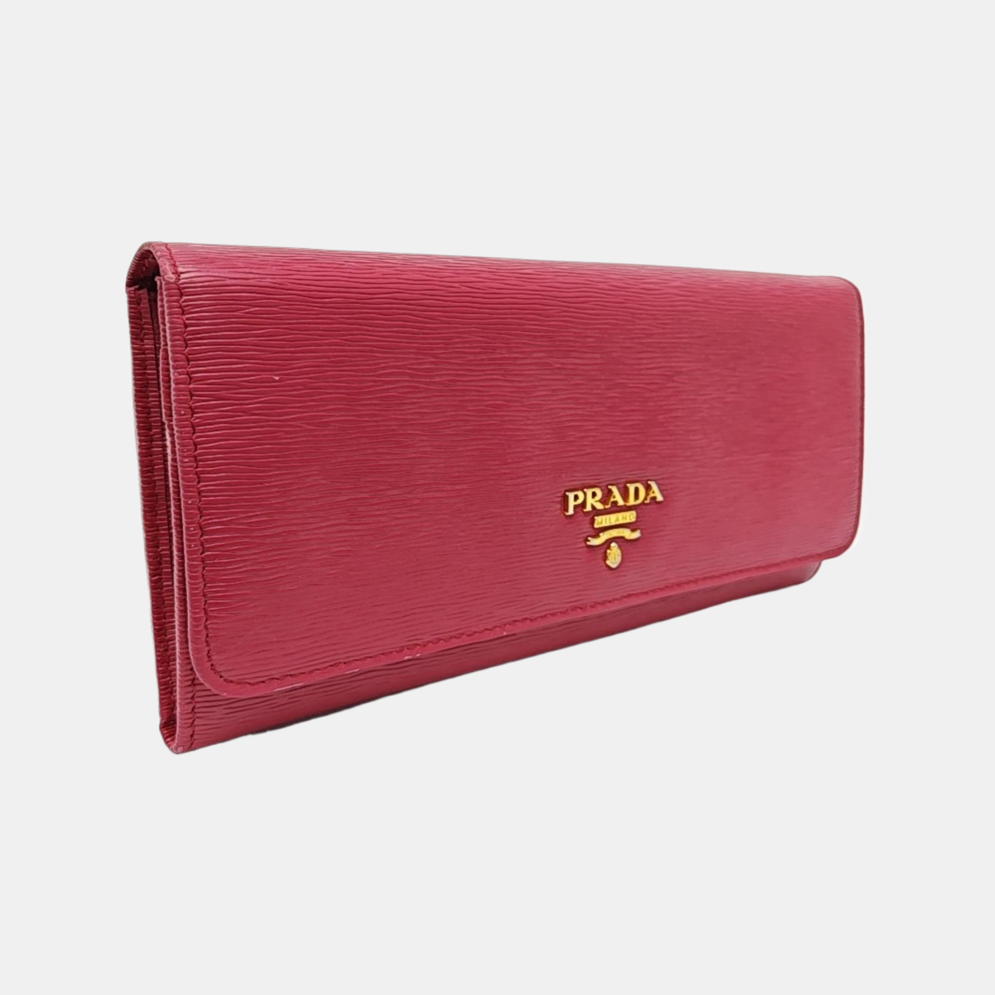 Fold Wallet Saffiano Calfskin Red Wallet