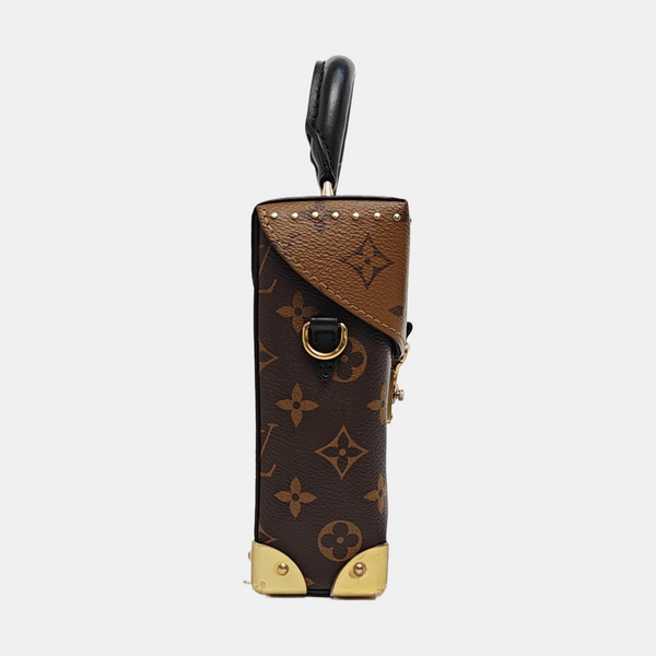 CAMERA BOX Monogram Coated Canvas Brown