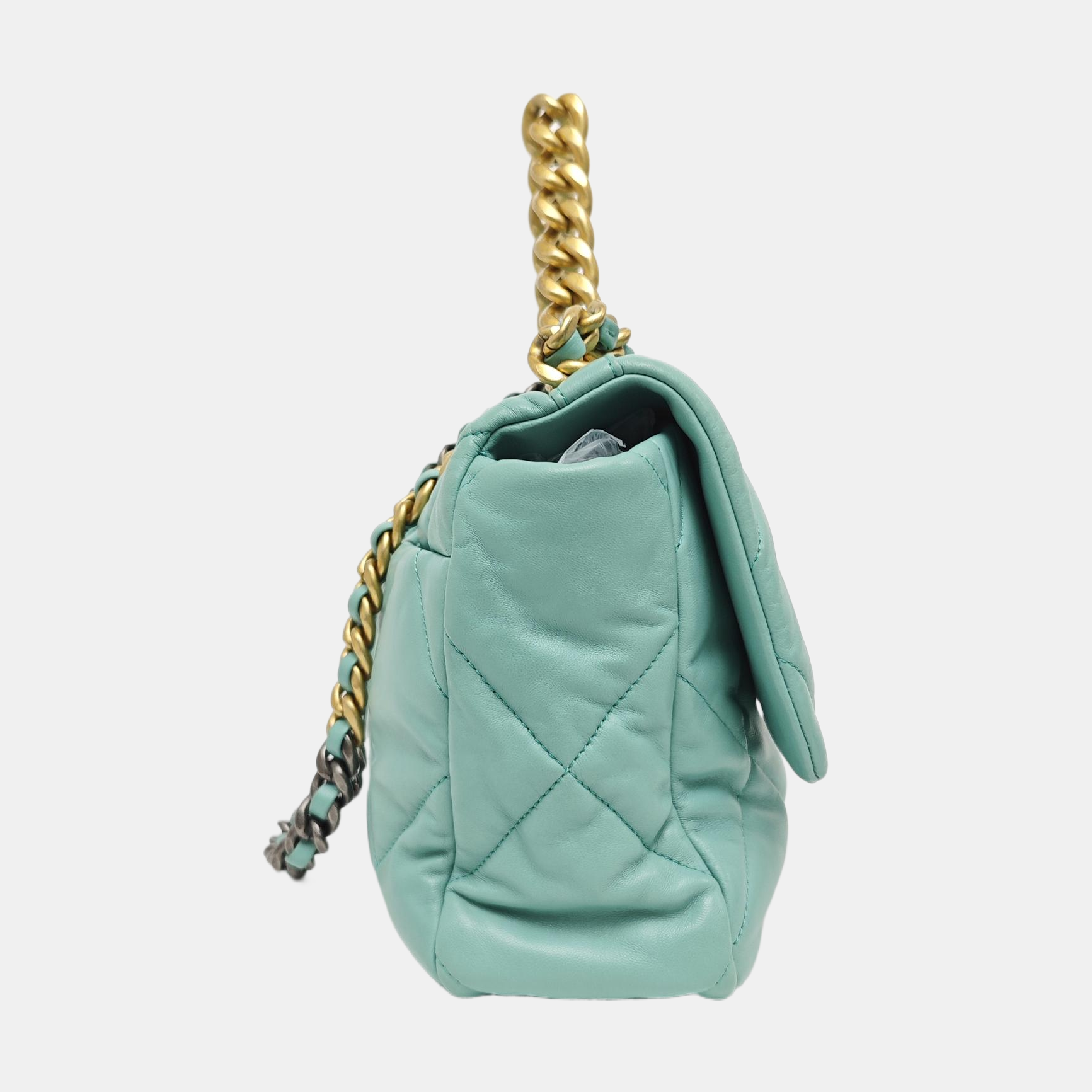 CHANEL 19 Large Quilted Lambskin Blue