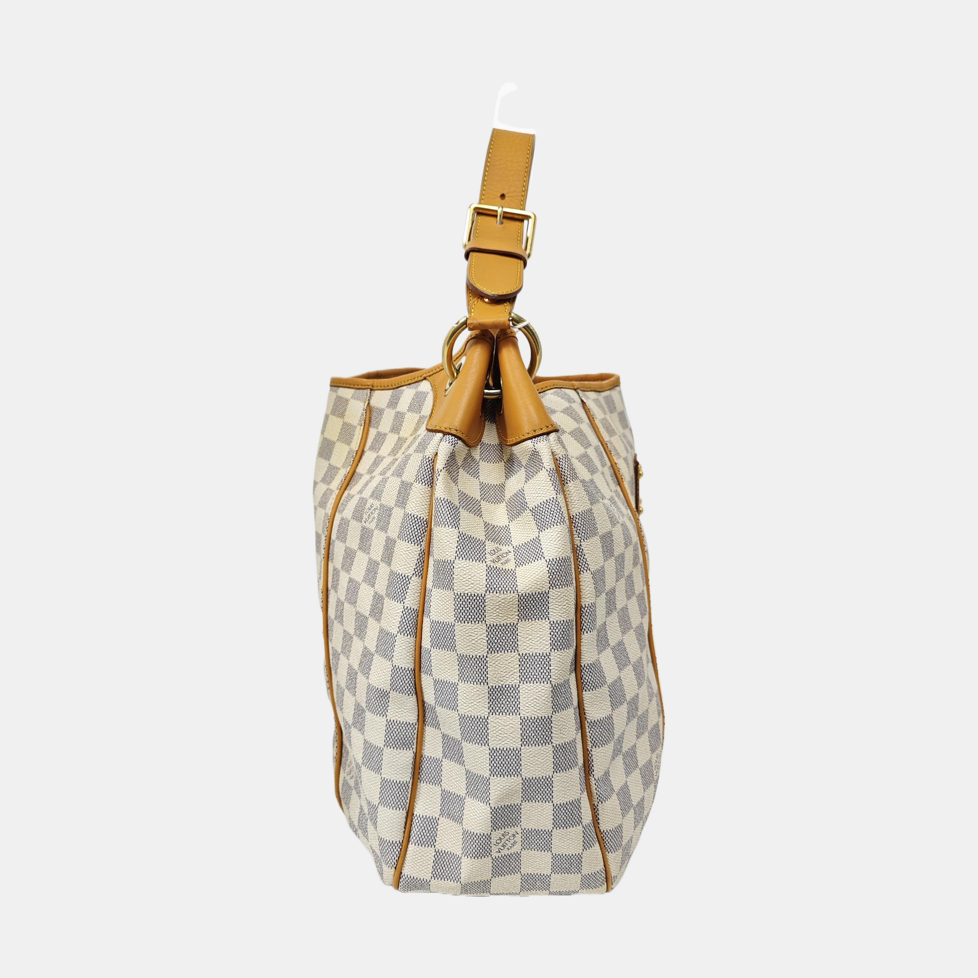 GALLIERA GM Damier Azur Coated Canvas White