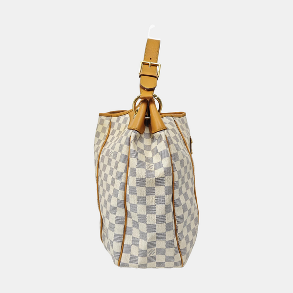 GALLIERA GM Damier Azur Coated Canvas White