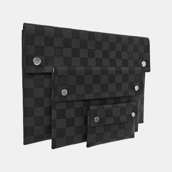 ALPHA Damier Graphite Coated Canvas Gray