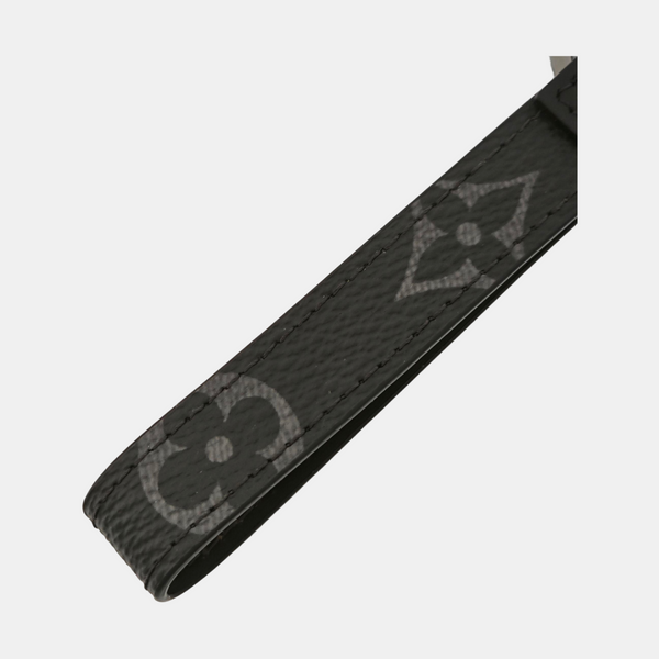 Coated Canvas Bag Charm Black