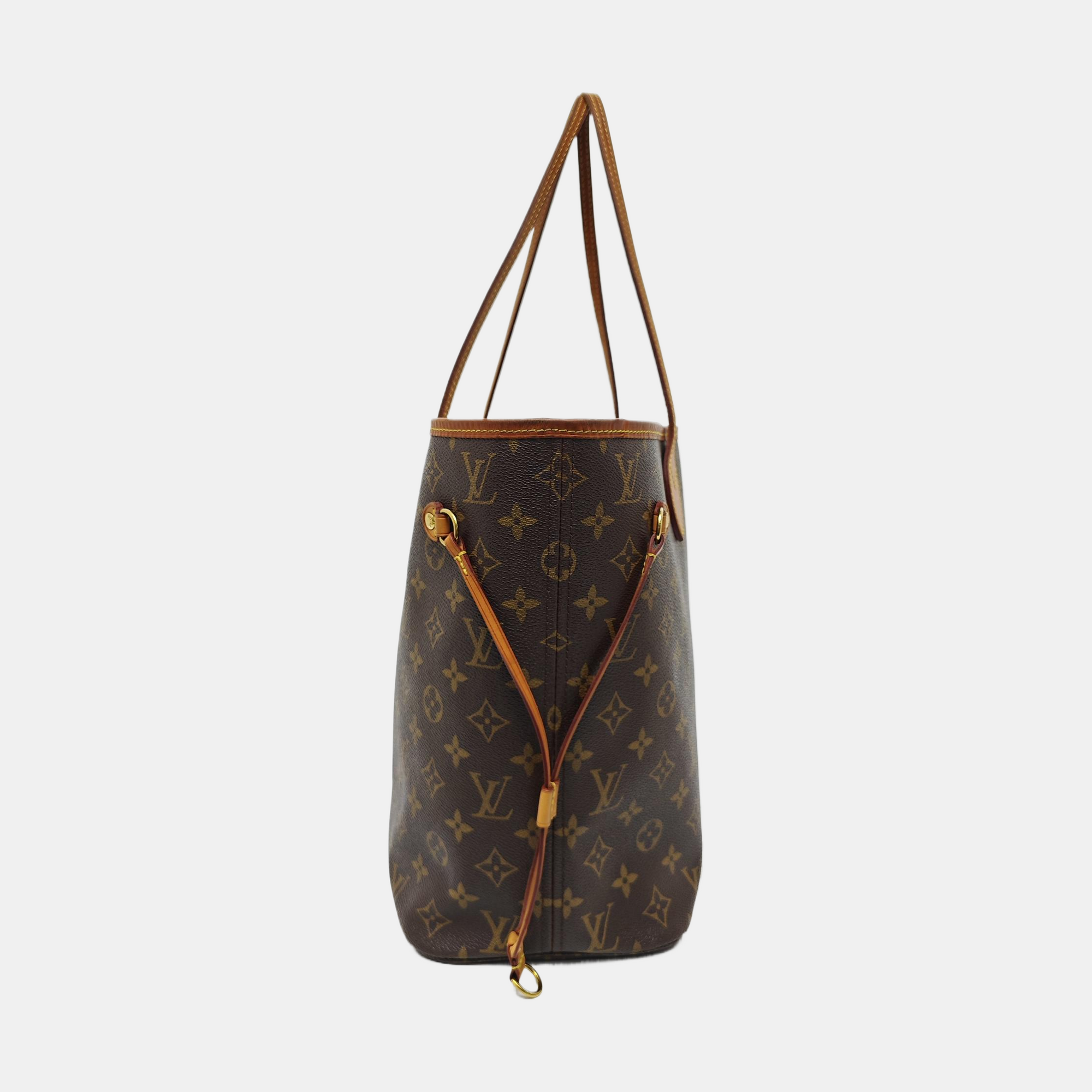 NEVERFULL MM Monogram Coated Canvas Brown