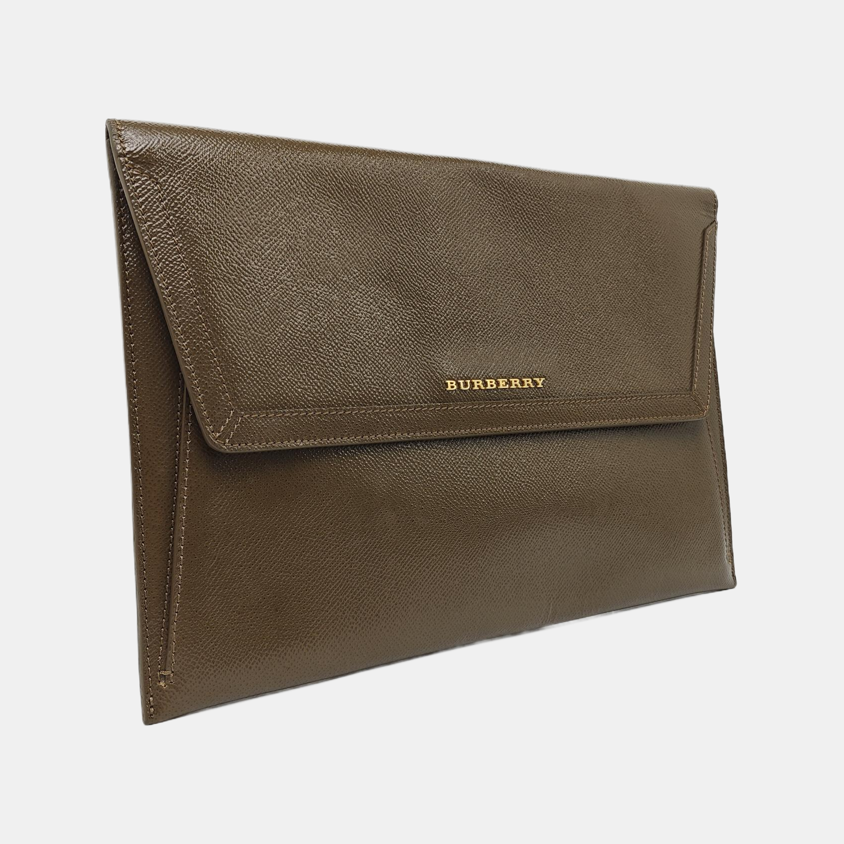 Calfskin Clutch Brown