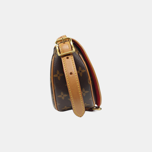 TAMBOURINE Monogram Coated Canvas Brown