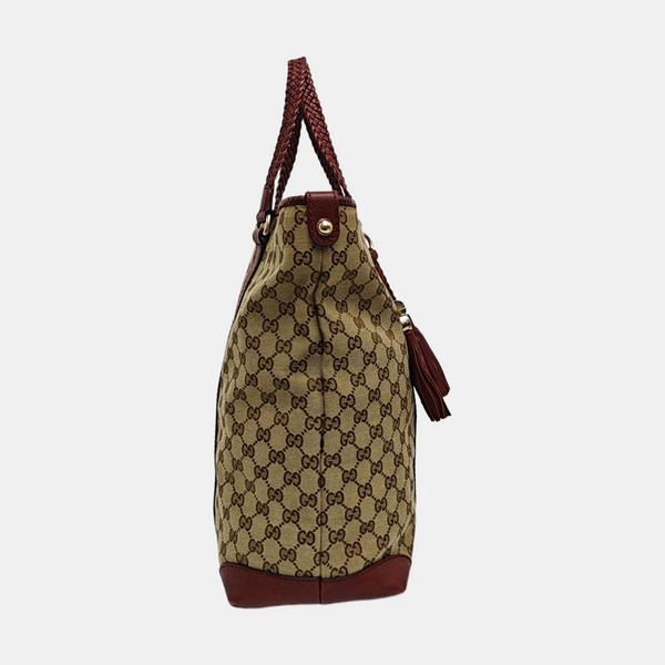 Monogram Canvas Tote Bag Beige