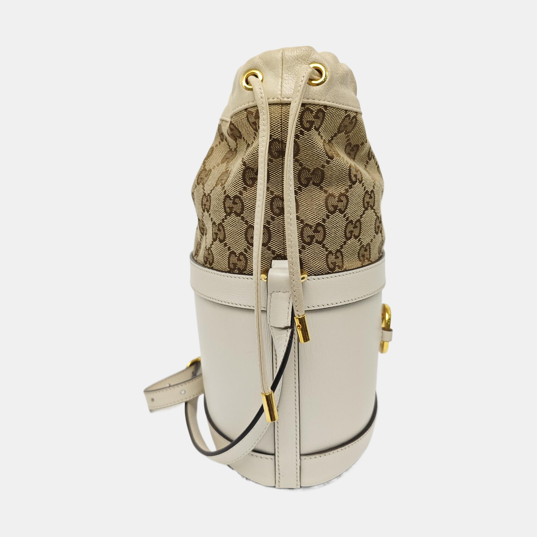 Horsebit 1955 Small Monogram Calfskin White
