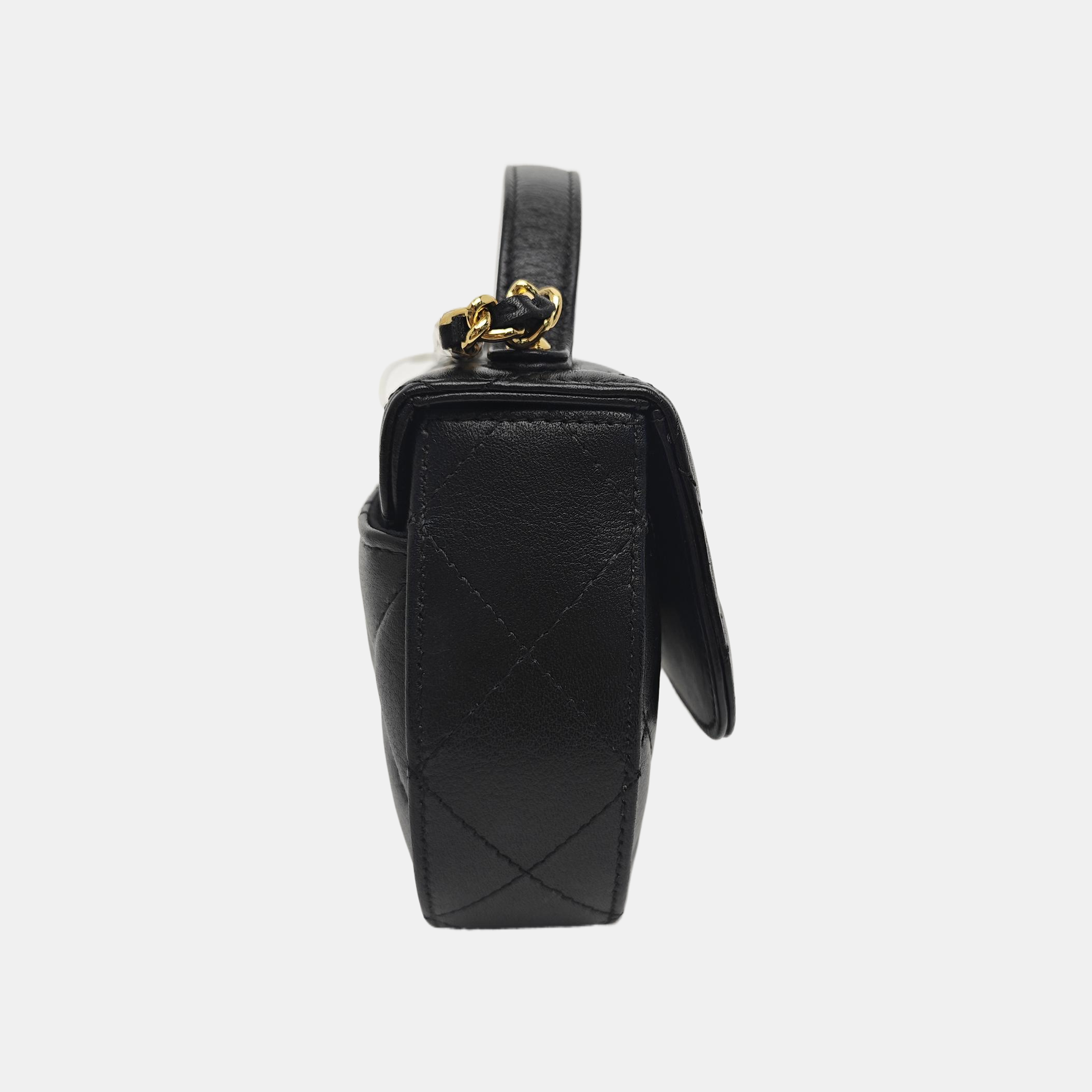 23A HOBO Quilted Calfskin Black