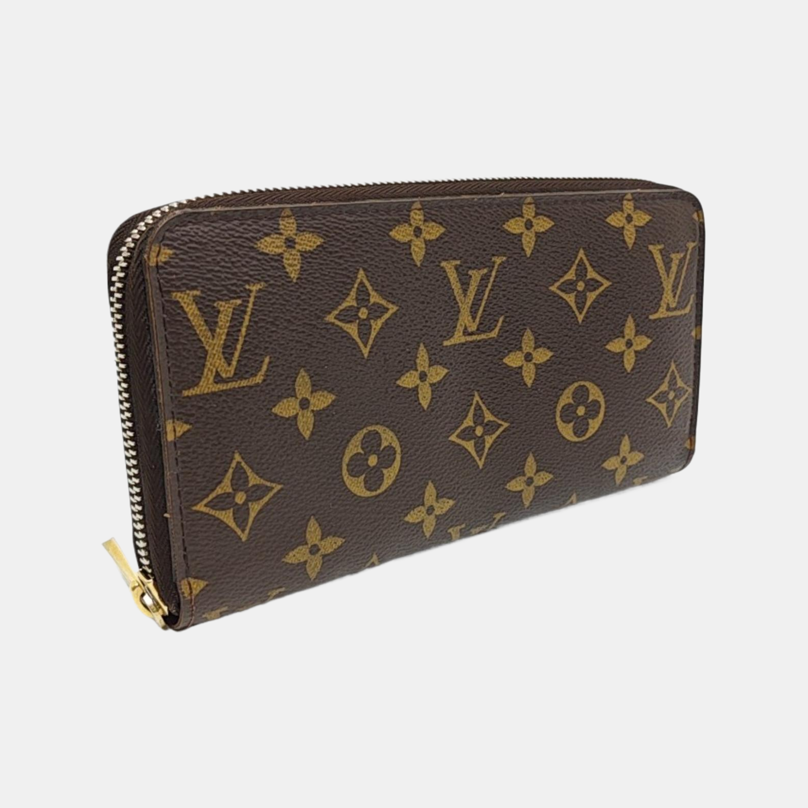 ZIPPY Monogram Coated Canvas Brown Wallet