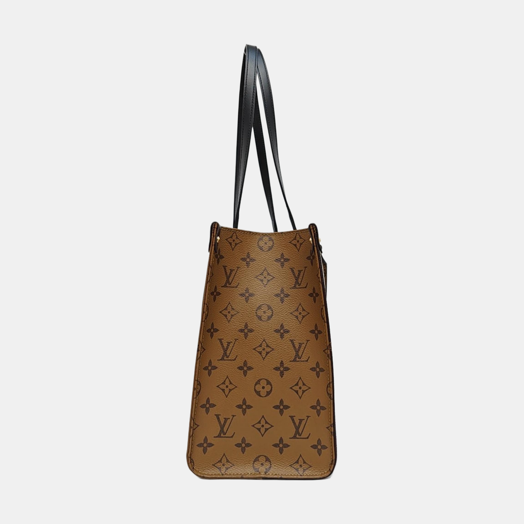 Authenticated pre-owned  ONTHEGO MM Monogram Coated Canvas Brown - Tote Bag at Looply
