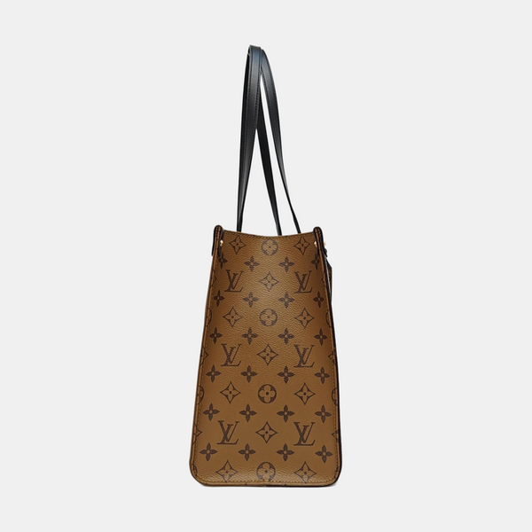 Authenticated pre-owned  ONTHEGO MM Monogram Coated Canvas Brown - Tote Bag at Looply