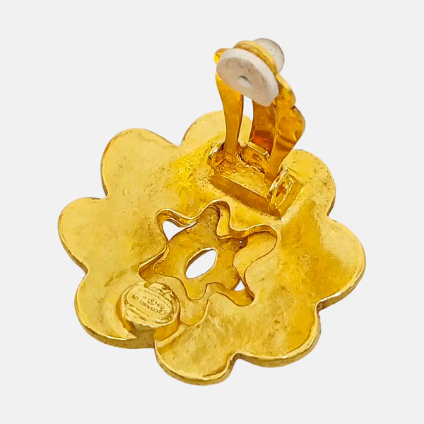 Metal Gold Clip On Earrings
