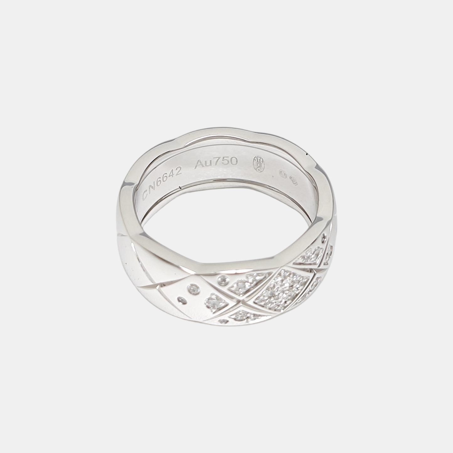 COCOCRUSH 18k White Gold Silver Ring EU 47