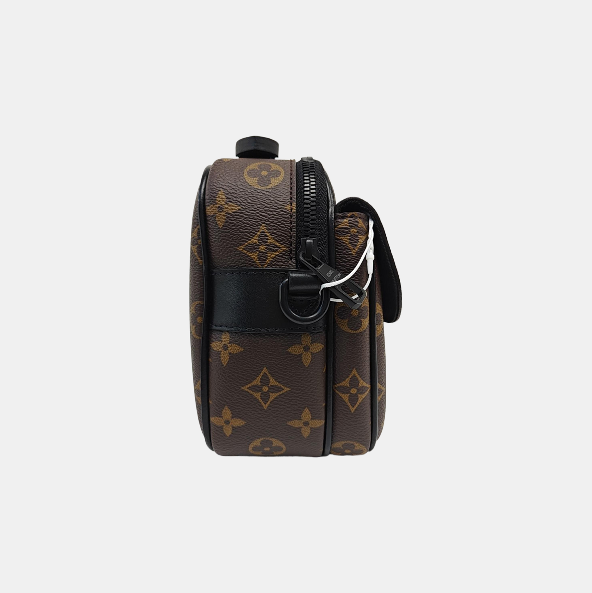 S LOCK Monogram Coated Canvas Brown