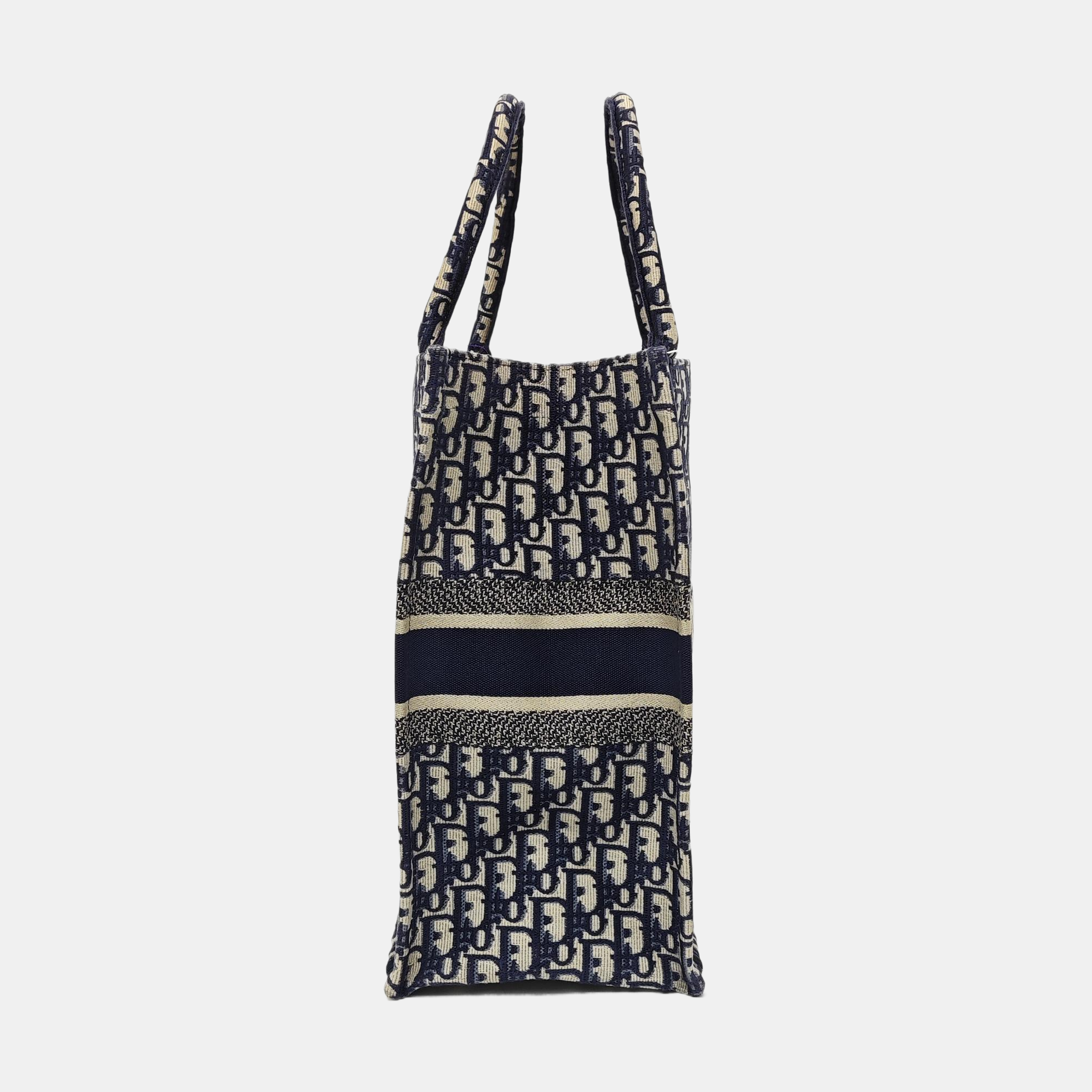 Book Tote Large Oblique Canvas Blue