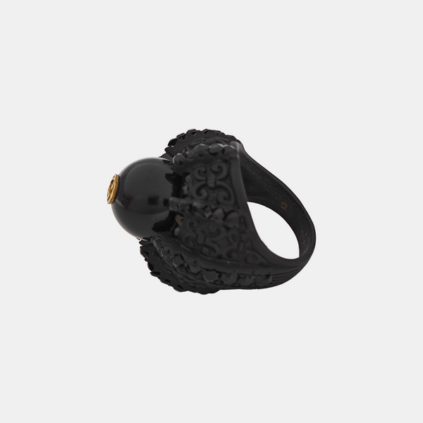 Metal Black Ring EU 56