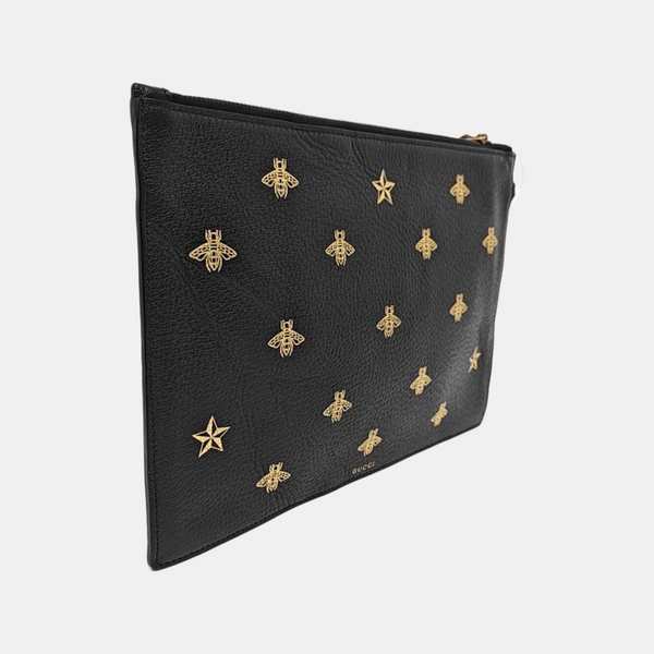 Bee Web Calfskin Black