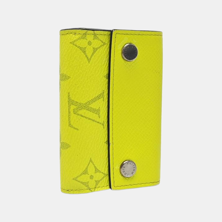 DISCOVERY Monogram Coated Canvas Yellow Card Holder
