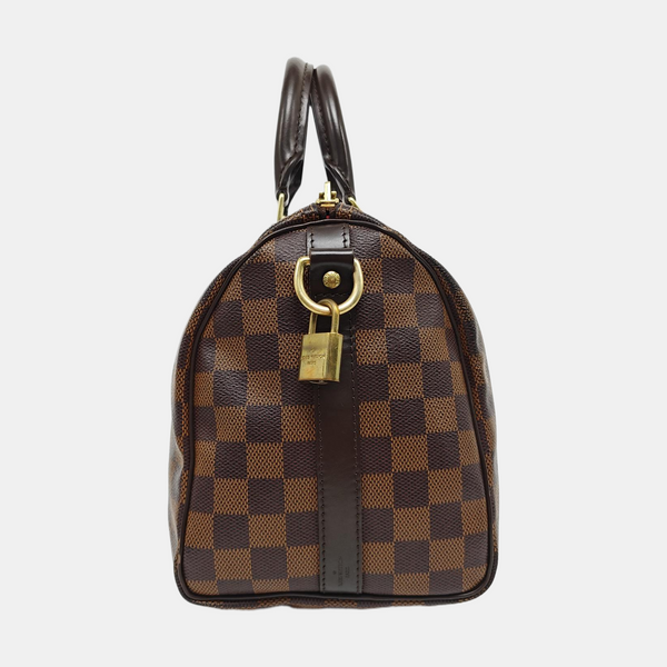 SPEEDY 25 Lona revestida Damier Ebene Marrón