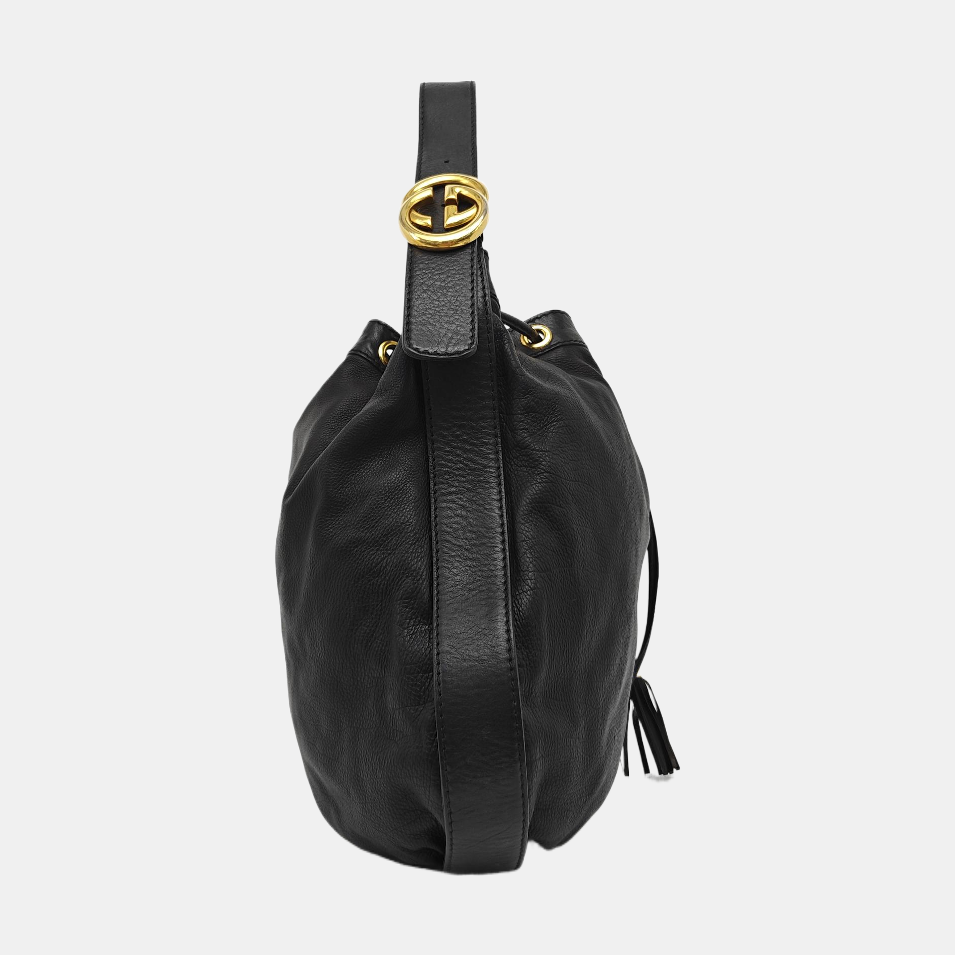 Calfskin Top Handle Bag Black