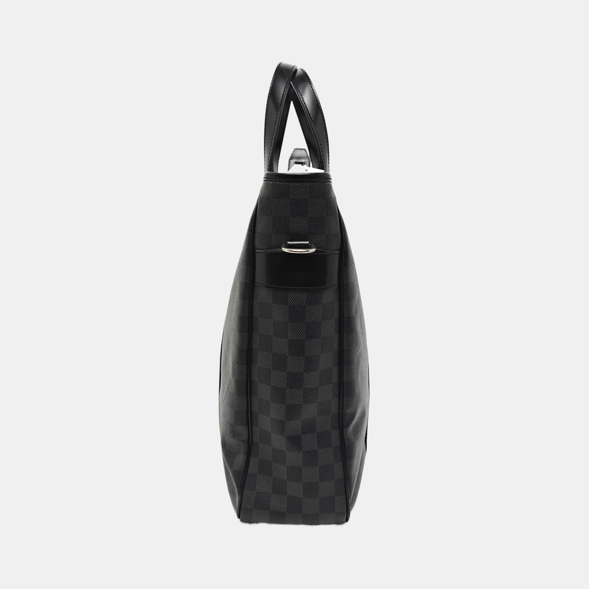 TADAO MM Damier Graphite Coated Canvas Gray