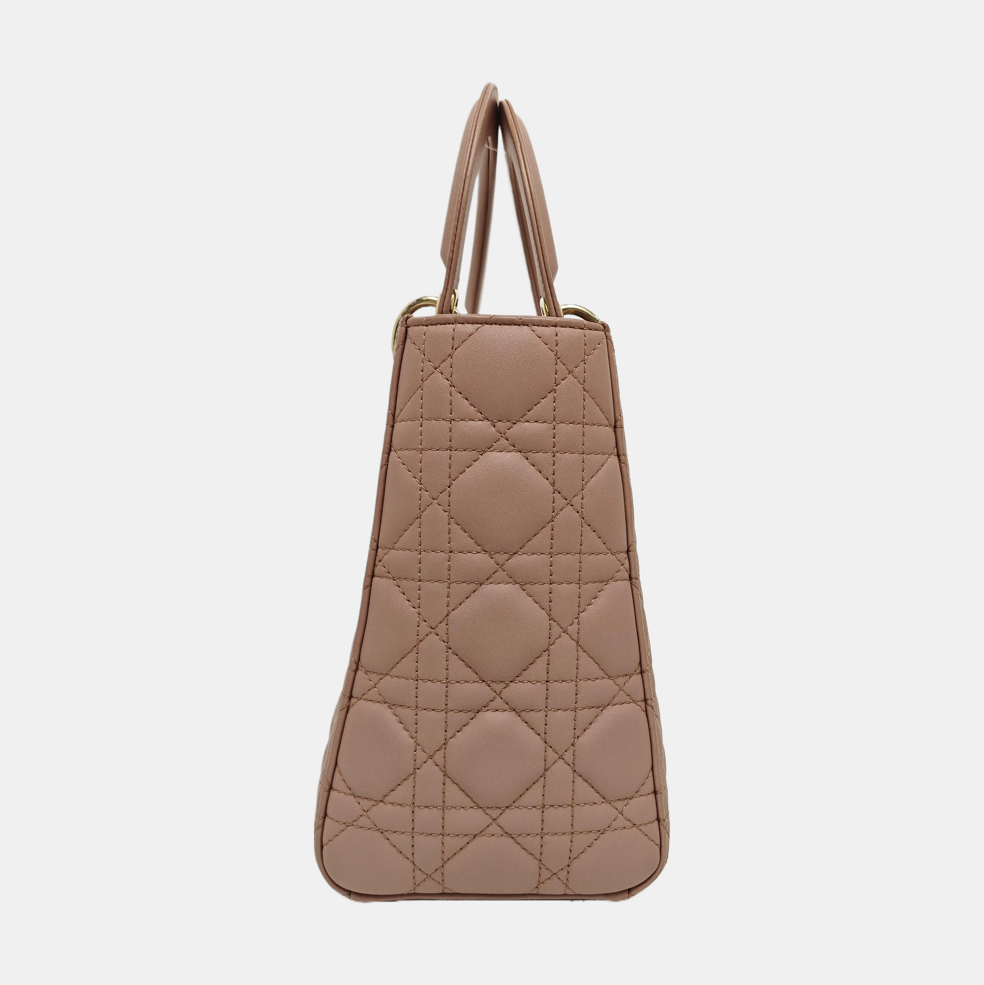 Lady Dior Medium Quilted Lambskin Pink