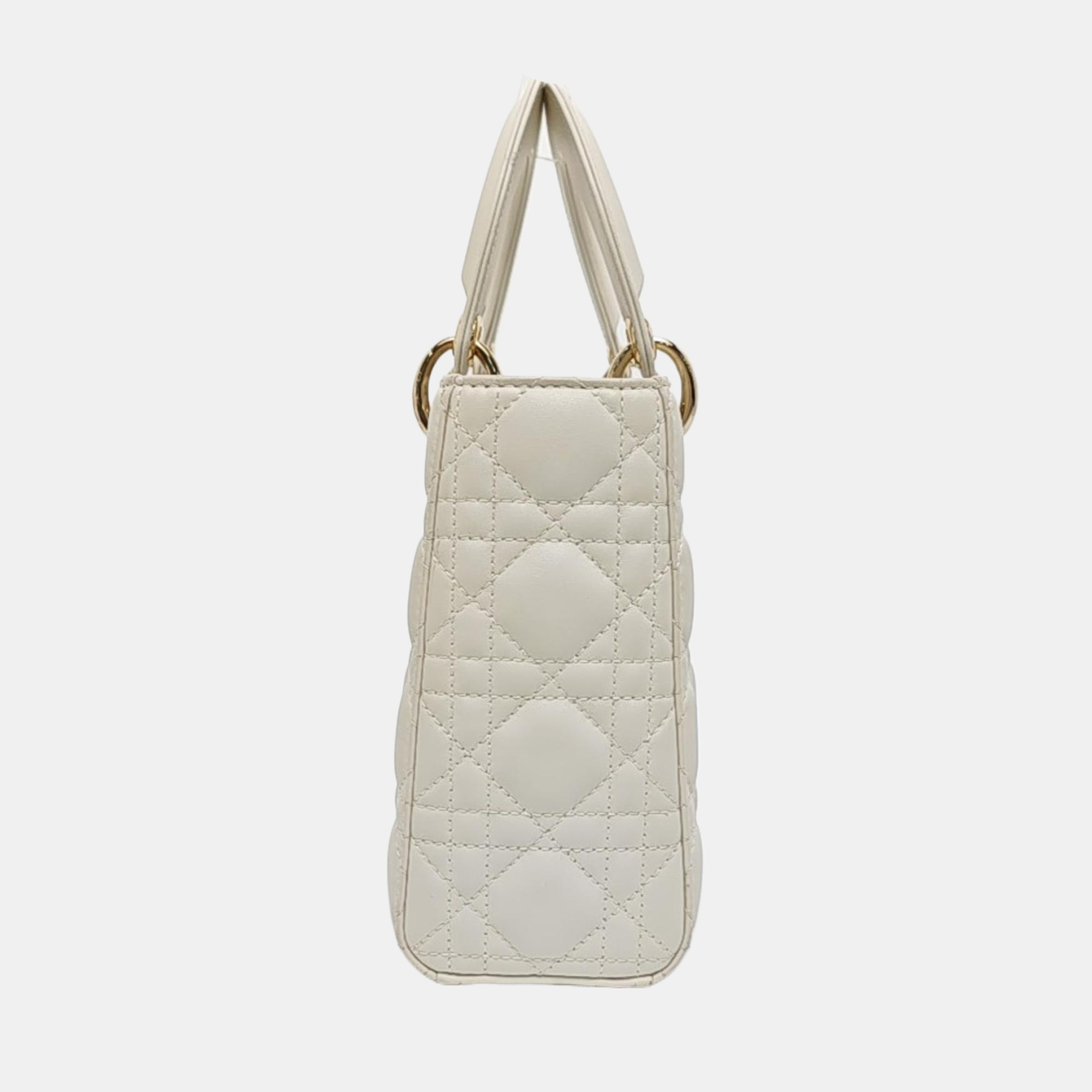 Lady Dior Small Cannage Lambskin White