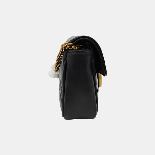 GG Marmont Mini Quilted Calfskin Black