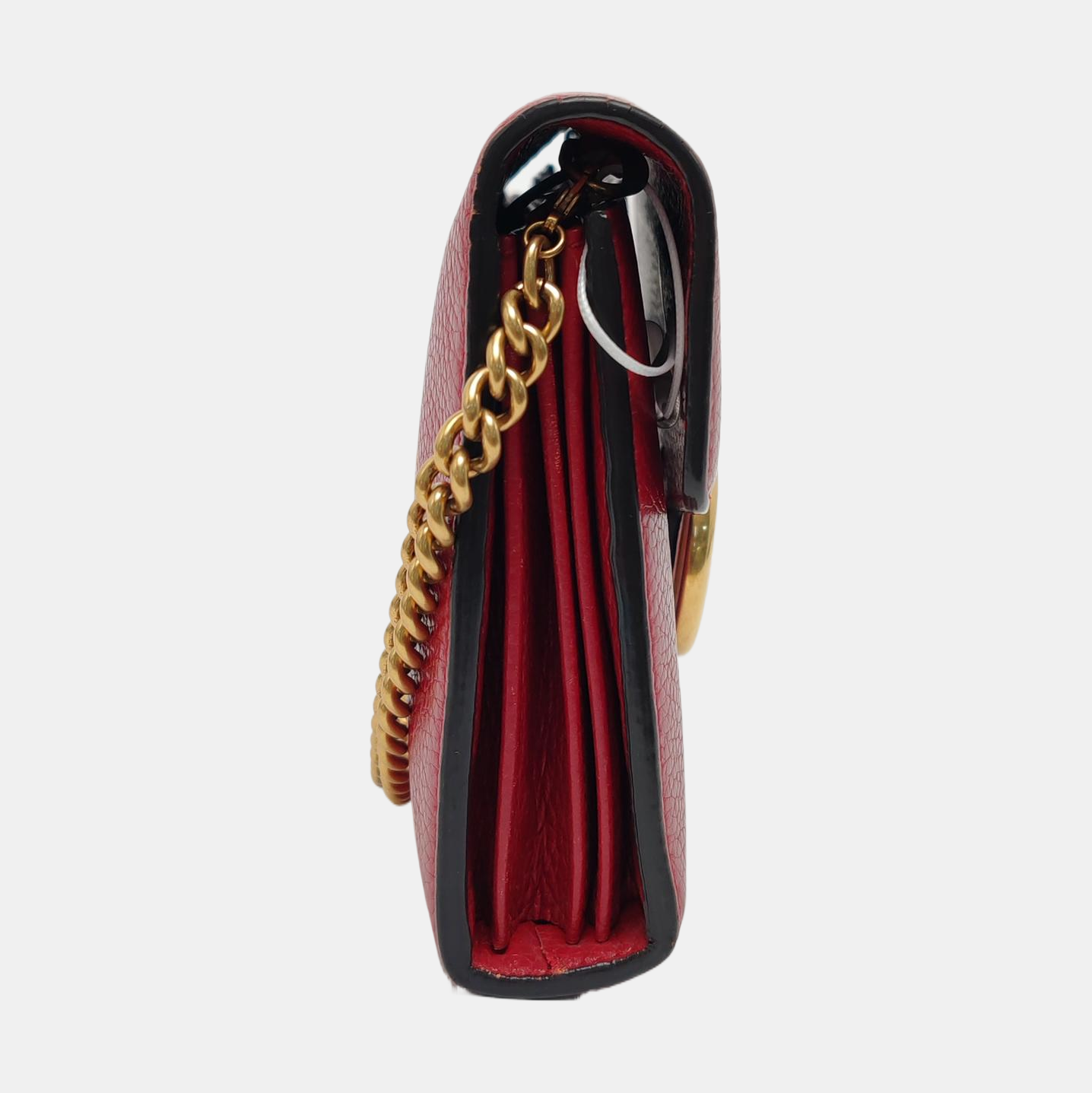 Authenticated pre-owned  GG Marmont Mini Calfskin Red - Shoulder Bag at Looply
