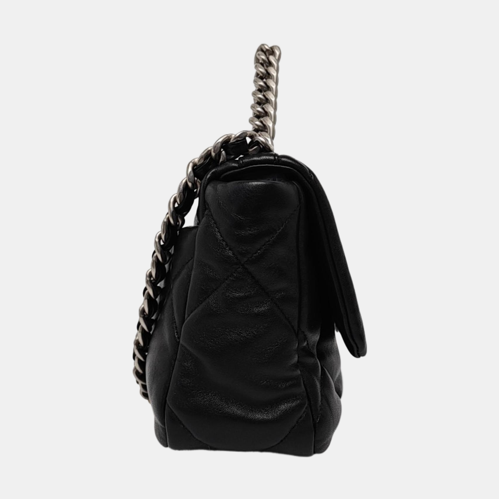 CHANEL 19 Large Quilted Lambskin Black