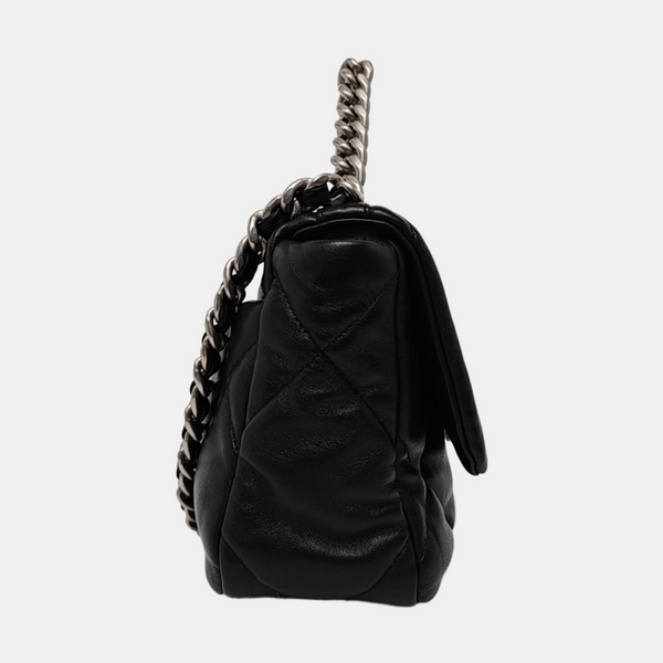 CHANEL 19 Large Quilted Lambskin Black