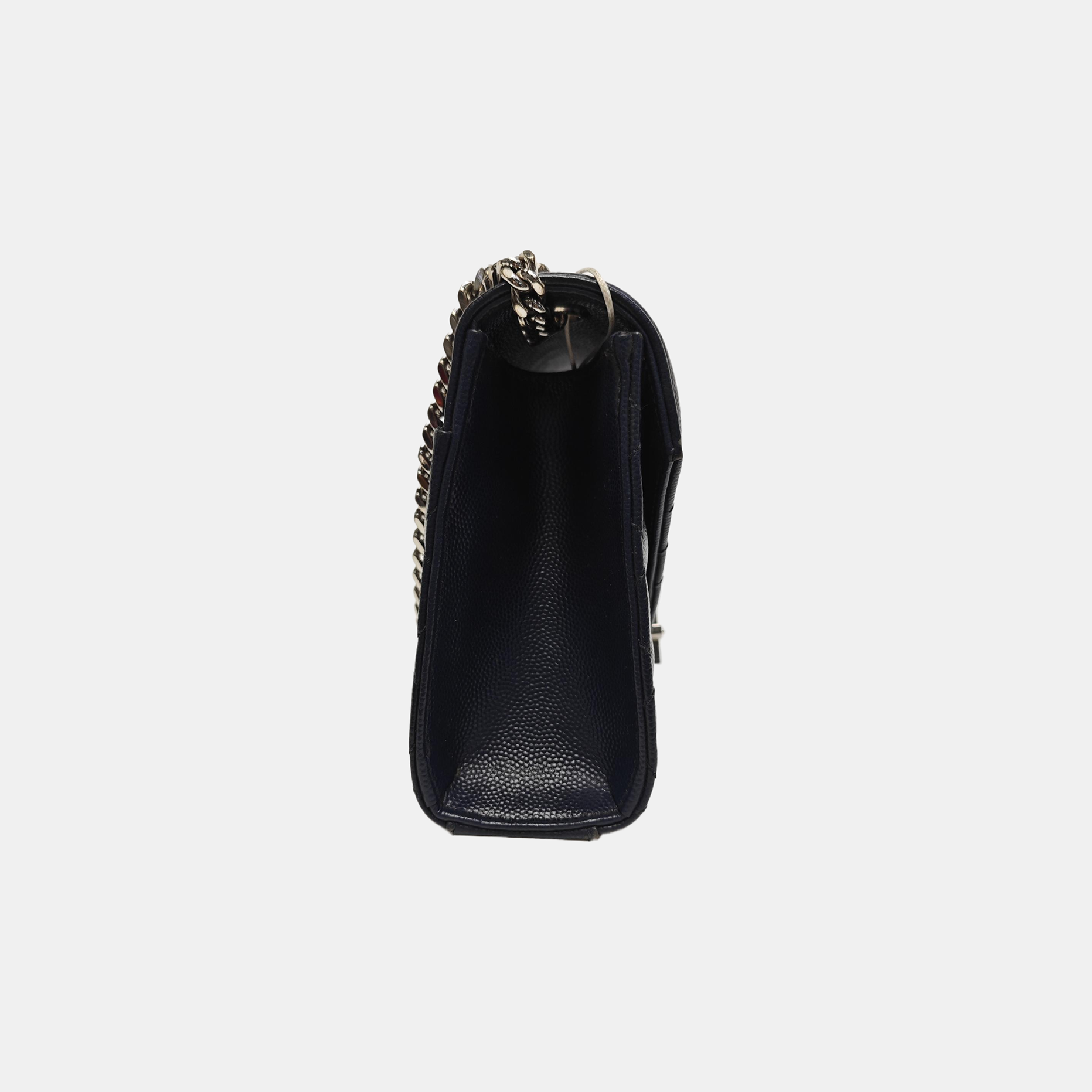 ENVELOPE Small Chevron Calfskin Blue
