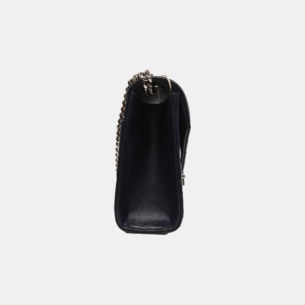 ENVELOPE Small Chevron Calfskin Blue