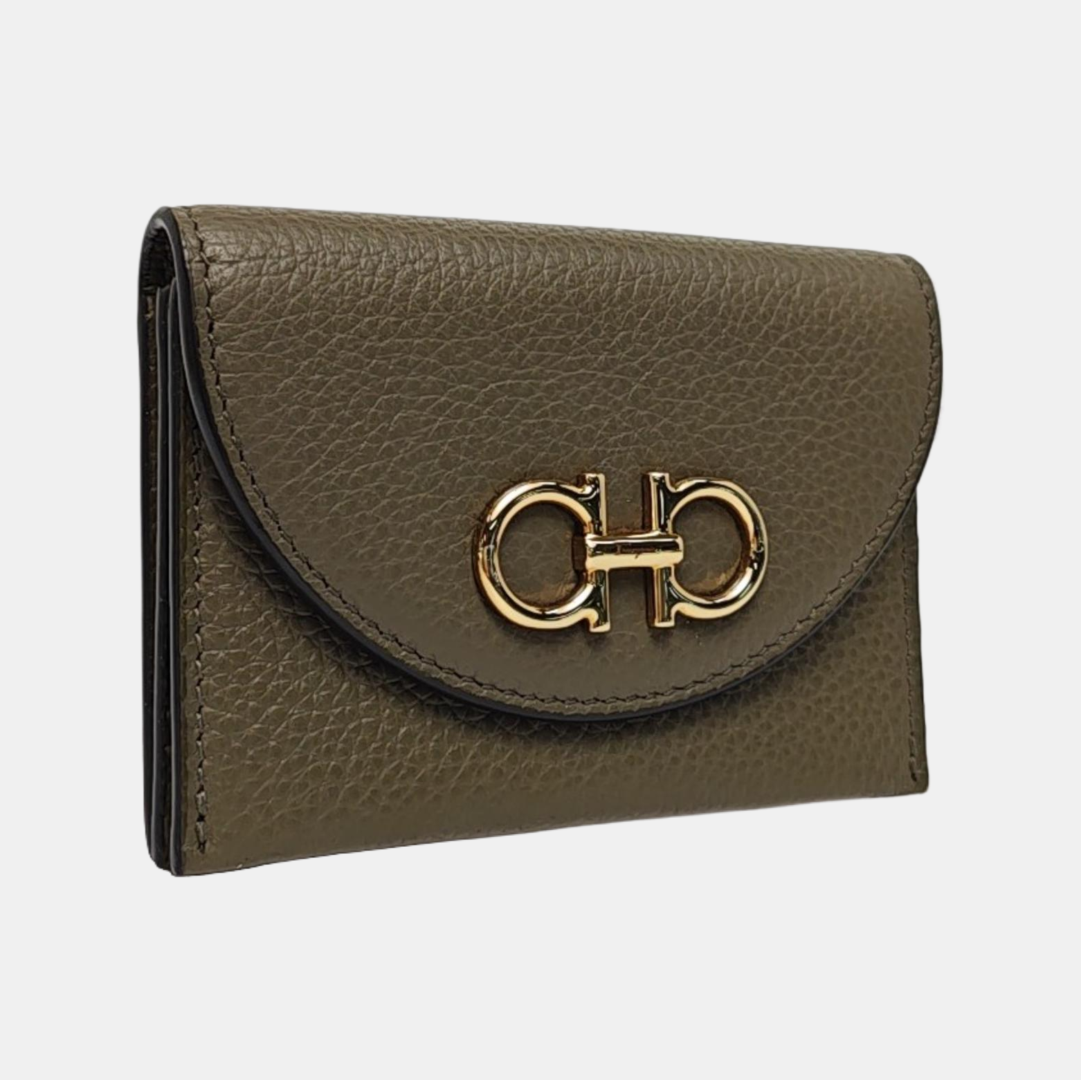 Calfskin Card Holder Green