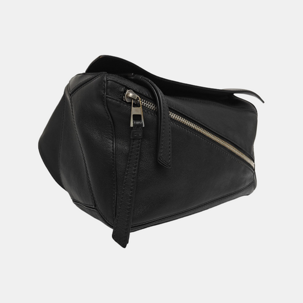 Puzzle Small Quilted Calfskin Black