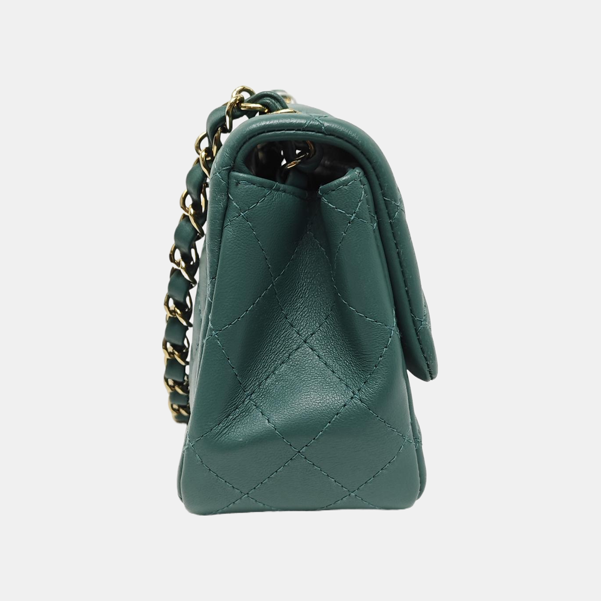 CLASSIC FLAP Mini Quilted Lambskin Green