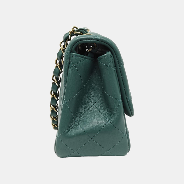 CLASSIC FLAP Mini Quilted Lambskin Green