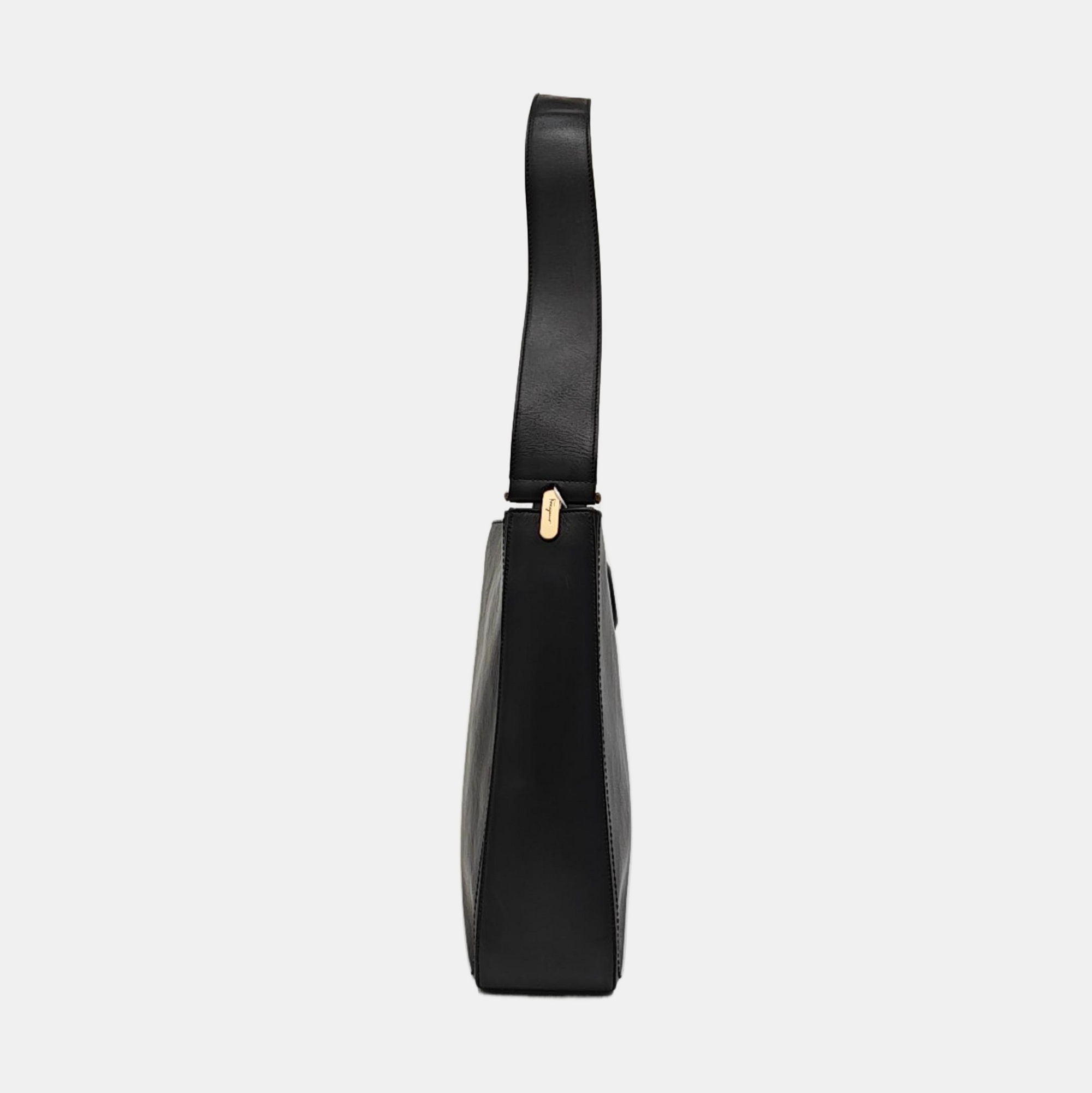 Calfskin Shoulder Bag Black