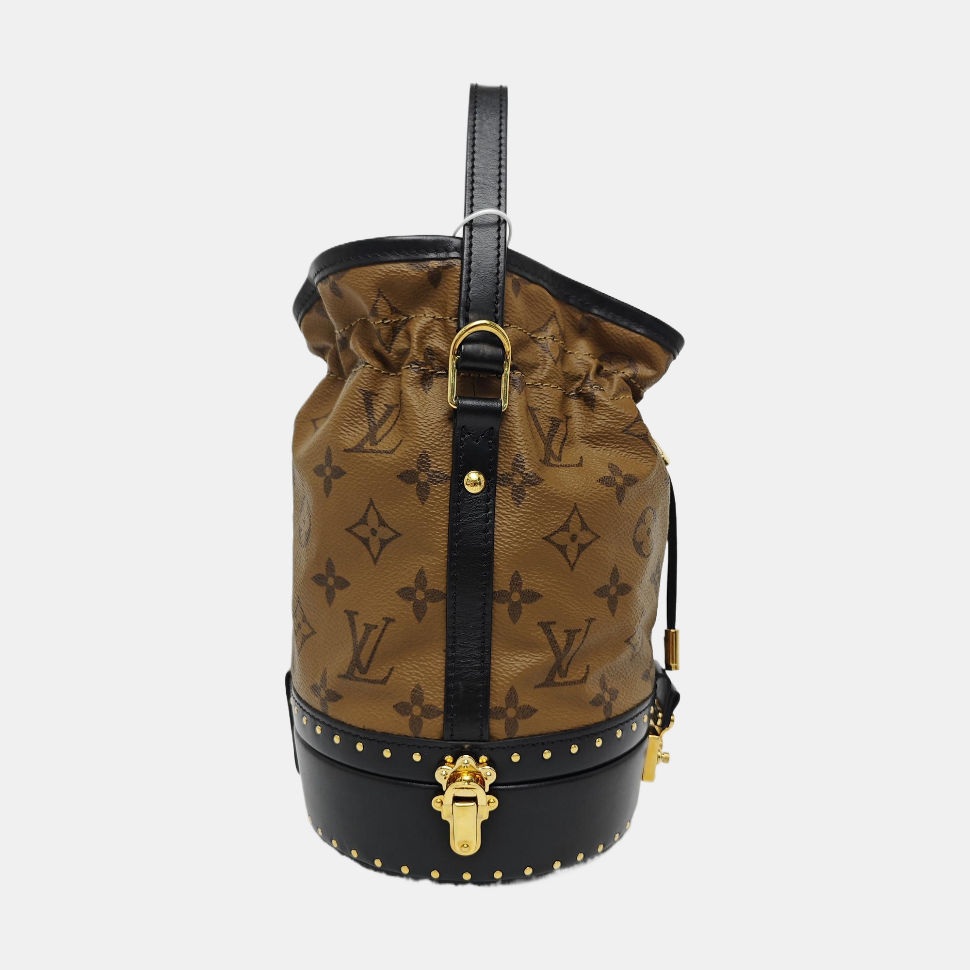 Petit Noe Monogram Coated Canvas Brown